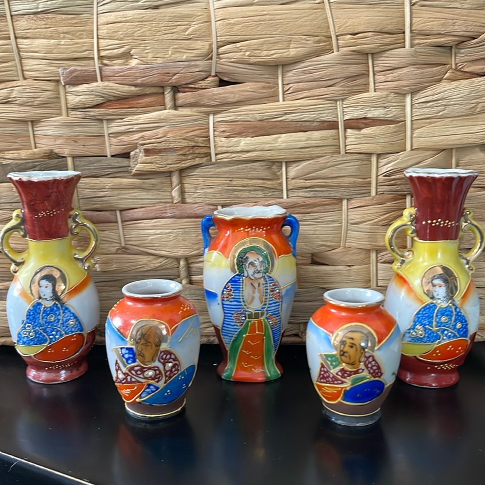 Made in Occupied Japan LOT‎ of 5 Vases